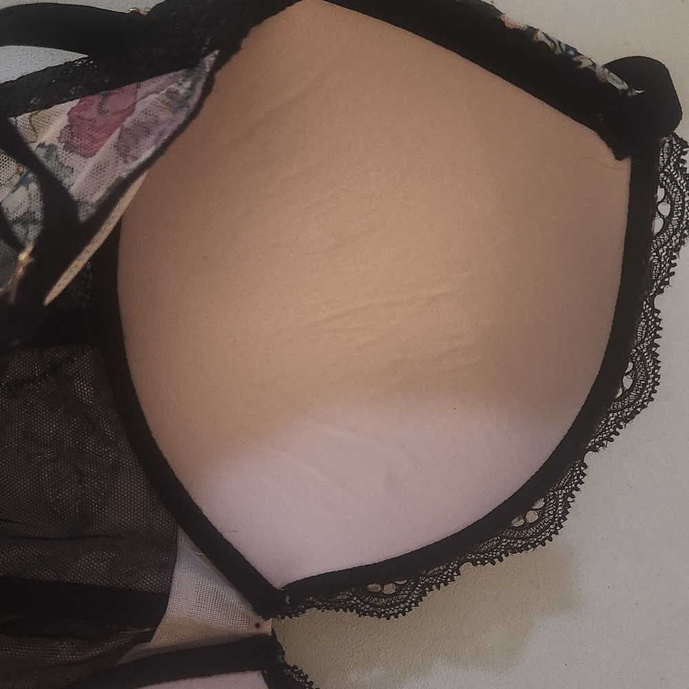 Victoria's Secret Pink Floral Embroidered Long Line Bra 32DD (7560) - Picture 6 of 11